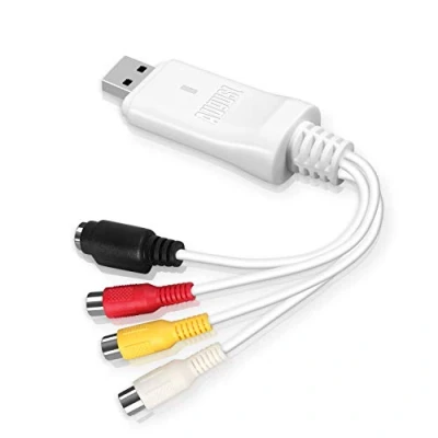 Immagine di Video Audio Grabber Capture August VGB300 Convertitore da Hi8 VHS VCR a DVD Digitale Analogico per Windows/ Mac, USB Card Converti Videocassette