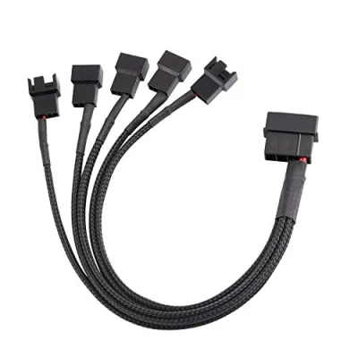 Immagine di YieJoya Cavo Adattatore di Alimentazione della Ventola del PC a 4 Pin da Molex 5 x 3 / PMW 12V per PC, o (connettore PWM) Computer Cooler Coolin