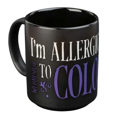 Immagine di Grupo Erik: Tazza Mercoledì Addams I&#039;m Allergic to Color da colazione in ceramica, 350 ml, ideale come Gadget, Family Gadget