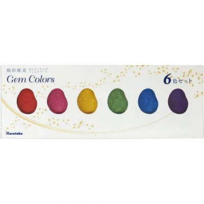 Immagine di Kuretake GANSAI TAMBI Set di 6 colori (Gem colors)