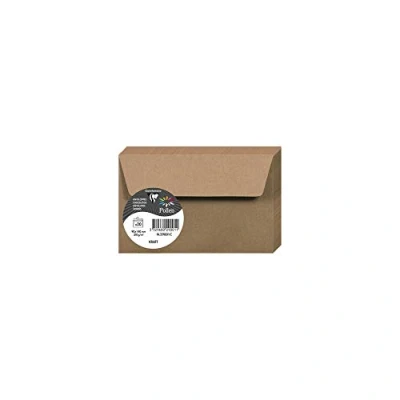 Immagine di Clairefontaine 29001C Pacco da 20 Busta autoadesive Formato 9x14cm 120g/m² Colore Kraft InvitI Eventi e Corrispondenza Gamma Pollen Carta Premium Liscia