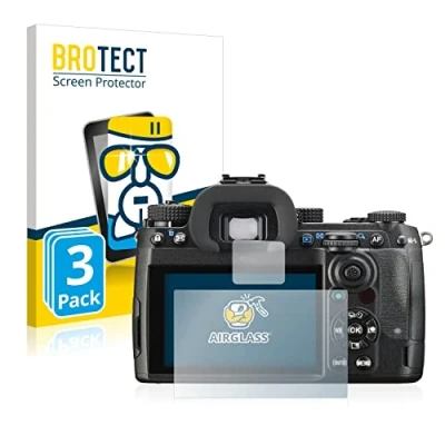 Immagine di brotect Pellicola Protettiva Vetro per Pentax K 3 Mark III Protezione Schermo (3 Pezzi) [Durezza Estrema 9H, Chiaro]