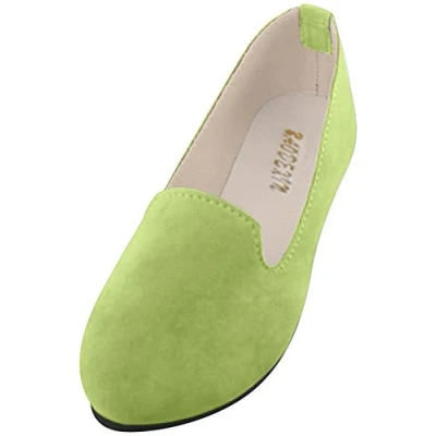 Immagine di Donna Ballerine Basic in Ecopelle Elegante e Moda Scarpe Basse,Verde Chiaro,EU 39