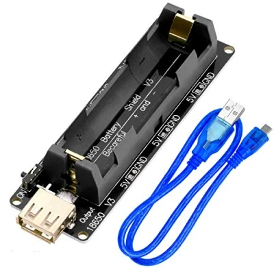 Immagine di AZDelivery 5 x alimentatore porta batterie 18650 3V, cavo Micro USB, compatibile con Arduino incluso un E Book!
