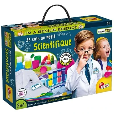 Immagine di Lisciani I&#039;m a Genius Science Sono un piccolo scienziato Kit scientifico ed educativo Esperienze Camicetta da laboratorio Per bambini partire dai 5 anni
