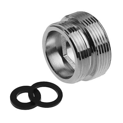 Immagine di adattatore aeratore per rubinetto, in ottone, filtro dell&#039;acqua del filettato NPT da 26 mm a 22 (da maschio maschio)