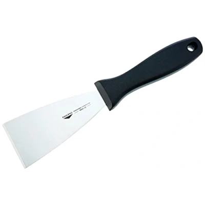 Immagine di Paderno 18520 06 Spatola Triangolare Professionale/Raschietto Tagliapasta con Manico, Acciaio Inossidabile, Argento