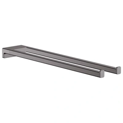 Immagine di hansgrohe AddStoris Porta asciugamano doppio, cromo nero satinato, 41770340