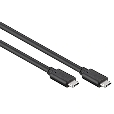 Immagine di Good Connections GC M0111 Cavo dati USB 3.1 (Gen.1), connettore C su entrambi i lati, in rame, doppia schermatura, trasferimento da 5 Gbps, colore nero, 0,2 m/20 cm