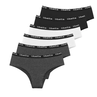 Immagine di Libella Mutande Donna Cotone Slip Elasticizzato Traspirante Confortevole Intimo Pacco da 6 3411 A S