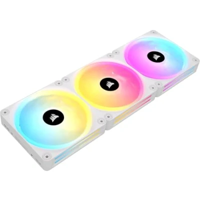 Immagine di Corsair iCUE LINK QX120 RGB 120 mm PWM Lüfter Starter Kit Weiß CO 9051006 WW