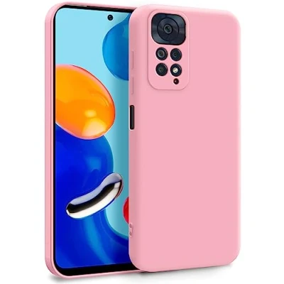 Immagine di MyGadget Cover per Xiaomi Redmi Note 11 11s Custodia in Silicone Morbido a Doppio Strato Case con Protezione Fotocamera &amp; Fodera Interna Antigraffio Rosa Chiaro