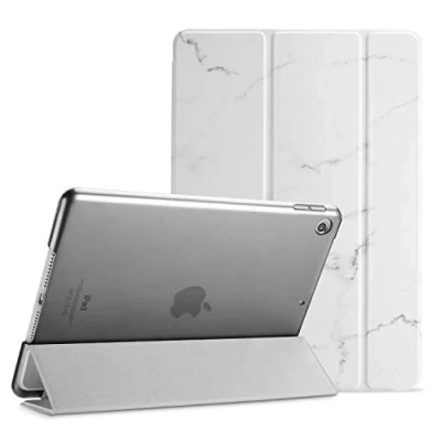 Immagine di ProCase Cover per iPad 9 2021/8 2020/7 2019/iPad 10.2 Custodia[A2602 A2603 A2604 A2605 A2270 A2428 A2429 A2430 A2197 A2198 A2200], Smart Sottile Leggero Traslucida Smerigliata Marmo Bianco