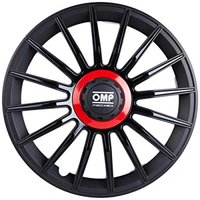 Immagine di OMP OMP1318 Copricerchi Formula, Nero/Rosso, Set da 4, 13&quot;