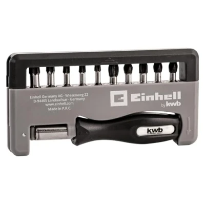 Immagine di kwb by Einhell 12 pezzi Handy Bitbox Impact Trapano avvitatore a batteria (punte magnetiche in acciaio TQ60 con portapunte e maniglia)