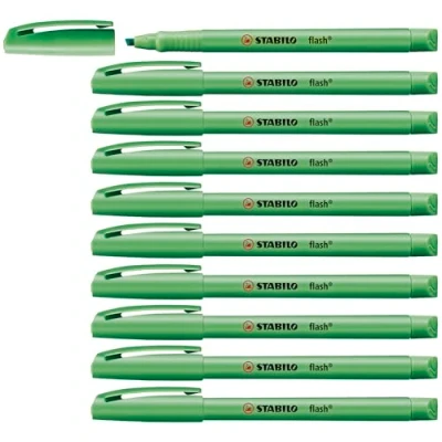 Immagine di Stabilo flash Evidenziatore Confezione da 10 Verde