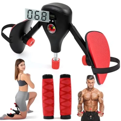 Immagine di Attrezzo Interno Coscia 15 35 KG Adjustable Resistance, Allenatore per Pavimento Pelvico Gambe, Thigh Trainer with Fixed Leg Straps and Replaceable Handle, Pelvic Floor Uomini e Donne