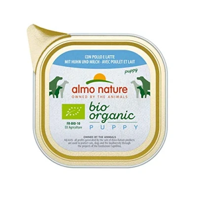 Immagine di Almo Nature Daily Menu Bio Cibo per Cani Puppy con Pollo e Latte (100 G)