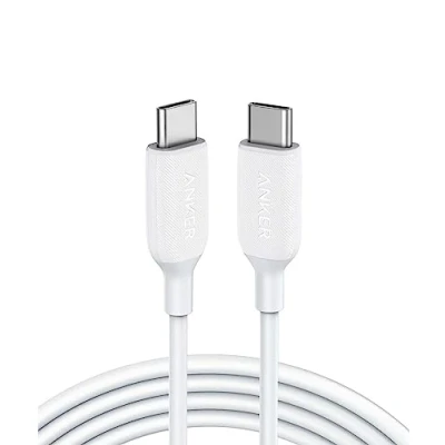 Immagine di Anker Powerline III cavo da USB C a 2.0, 60 W, 1,8 m, di ricarica per MacBook Pro 2020, iPad Switch, Samsung Galaxy S20 Plus S9 S8 Plus, Pixel e altri (bianco)