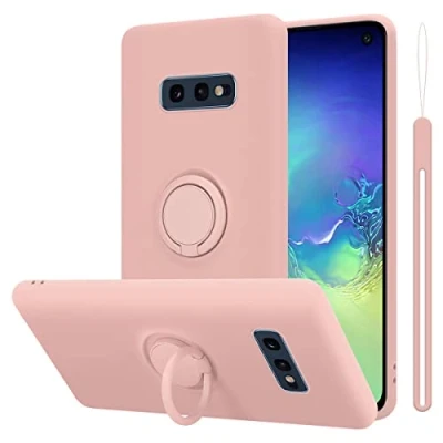 Immagine di Cadorabo Custodia compatibile con Samsung Galaxy S10e in LIQUID ROSA per Cellulare Silicone TPU Flessibile Anello Paraurti Cover Posteriore Ultra Sottile
