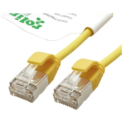 Immagine di Roline green 21.44.3324 RJ45 cavo di rete, patch CAT 6A U/FTP 1.50 m Giallo non schermato, Privo alogeni, Ritardante fiamma 1 pz.