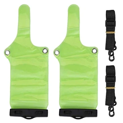 Immagine di custodia impermeabile per walkie talkie, portatile radio a 2 vie pezzi con cinghia di regolazione talkie UV5R/UV82/BF 888S