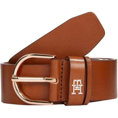 Immagine di Tommy Hilfiger Donna Cintura Essential Effortless 3,5 con Fibbia ad Ardiglione, Marrone (Cognac), 135 cm