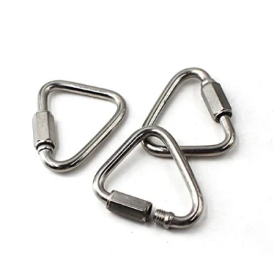 Immagine di Flomore M8 Delta Quick Link 304 acciaio inossidabile triangolo Quicklink catena connettore vite moschettone confezione da 3