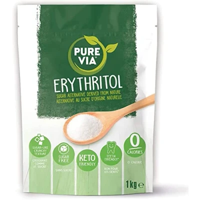 Immagine di Pure Via Eritritolo Dolcificante 1kg Senza Zucchero, Keto, Zero Calorie