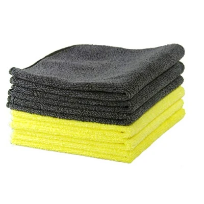 Immagine di Glart 6 Panni in Microfibra Multiuso, Dimensioni: 32 x cm, Colore Giallo e Grigio, per l&#039;utilizzo Domestico, la Cucina, il Bagno, Giardino l&#039;ufficio