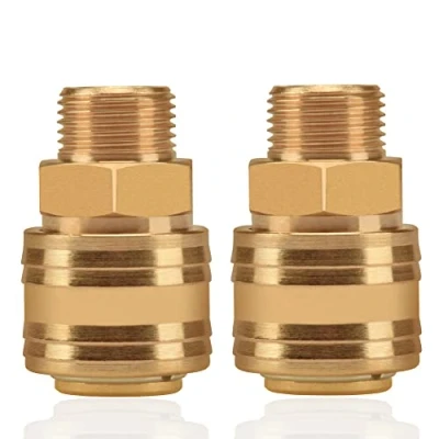 Immagine di spina interna accoppiamento aria compressa 2pc 3/8 &quot;filetto esterno ottone di AG presa del tubo filettata