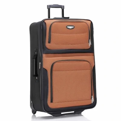 Immagine di Travel Select Amsterdam Trolley verticale espandibile, Arancione, Checked Large 29 Inch, espandibile