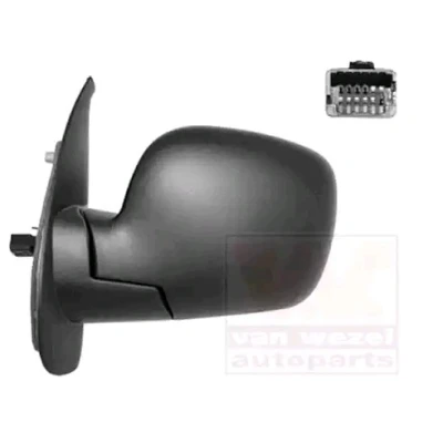 Immagine di Specchio retrovisore esterno Van Wezel 4312807 Sx nero completo, convesso, per regolazione elettrica specchio, termico
