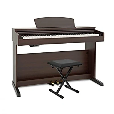 Immagine di Pianoforte digitale DP 10X di Gear4music con panca regolabile in palissandro