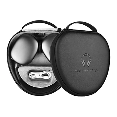 Immagine di WIWU custodia per AirPods Max con modalità Sleep, intelligente aggiornata cuffie, da viaggio ultra sottile capacità di tenuta, rigida (nero)