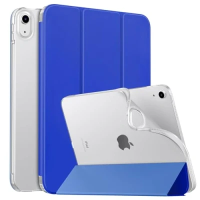 Immagine di MoKo Custodia Protettiva Compatibile con iPad 10a Generazione 10,9 Pollici 2022, Cover in TPU e Pelle PU Chiusura Magnetica, Sostegno, Auto Riattivazione/Standby, Indaco