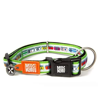 Immagine di Max &amp; Molly Collare per cani e cuccioli con fibbia elettrica, stile divertente di taglia piccola, media grande, impermeabile, confortevole, regolabile, include codice QR Gotcha