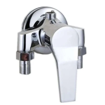 Immagine di Cromo Parete Rubinetto della Doccia Acqua Fredda e Calda Manuale Miscelatore Valvola di Controllo Interruttore Accessori Bagno, Ottone