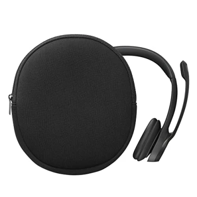 Immagine di kwmobile Custodia Cuffie con Cerniera Compatibile Logitech H390 Case Over Ear 21,5 x 16 cm nero
