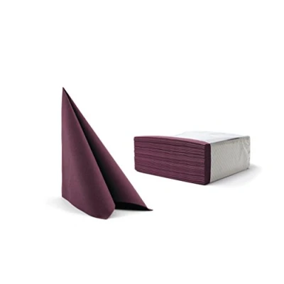 Immagine di Alvotex Chic Airlaid Tovaglioli Simile a Tessuto, 50 Pezzi per Confezione di Alta qualità, Viola, 40 x cm, unità