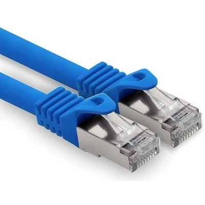 Immagine di freiwerk cavo di rete CAT.7, 0,25 m, blu, 1 pezzo Lan Ethernet, s FTP LSZH PIMF 10 GB RJ45, spina Cat6a