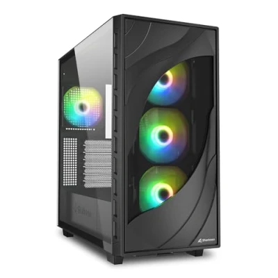 Immagine di Sharkoon Rebel C80G RGB Case da gioco premium con frontale in vetro e illuminazione