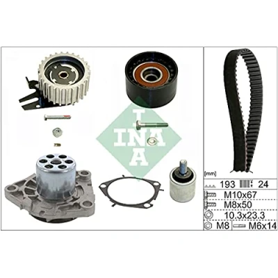 Immagine di INA 530 0619 30 pompa acqua + Kit Cinghia Distribuzione con OPEL: Zafira C Tourer, Insignia A Sports Astra J Tourer