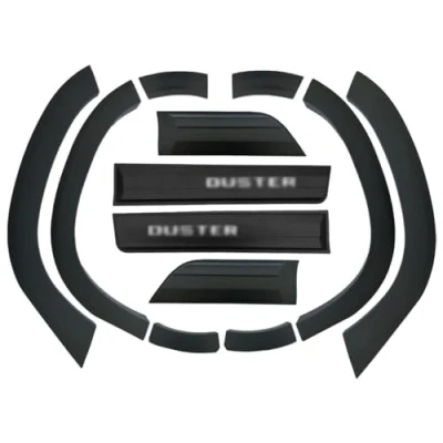 Immagine di Apline Compatibile con Dacia Duster 2018 2023 Passaruota Protezione per paraurti Parafanghi e veicolo Strisce di laterale carrozzeria Kit NERO