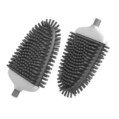Immagine di SAVEGA Testina di ricambio Slim Spazzola per WC in silicone alta qualità, set da 2 pezzi, senza manico e supporto (set bianco)