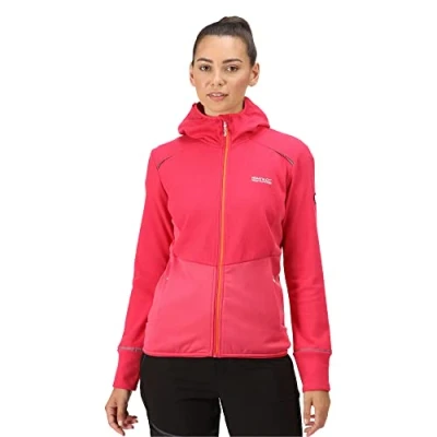 Immagine di Regatta, Highton Pro Fleece Pile da donna elasticizzato, con cappuccio e zip intera, Caratterizzato tessuto Extol Stretch, Adatto per passeggiate ed escursioni,
