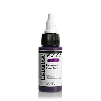 Immagine di Golden High Flow Acrylics Permanent Violet Dark 1oz (30ml)