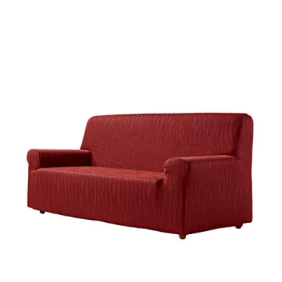 Immagine di Zebra Textil Andromeda Copridivano Elasticizzato, Tessuto, Rosso, 3 Posti