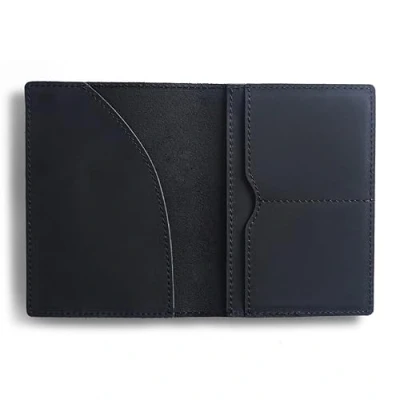 Immagine di Porta passaporto in pelle, stile retrò, doppia copertina per passaporto, organizer documenti da viaggio, riporre passaporti, carte di credito, d&#039;identità, Nero , Classico