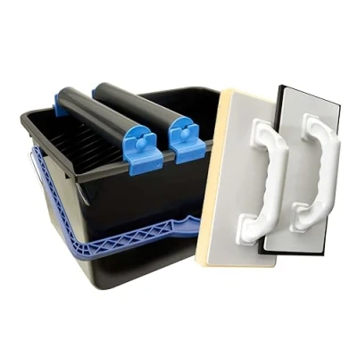 Immagine di SET HELPMATE secchio in plastica da 12L idrospugna con rivestimento gomma